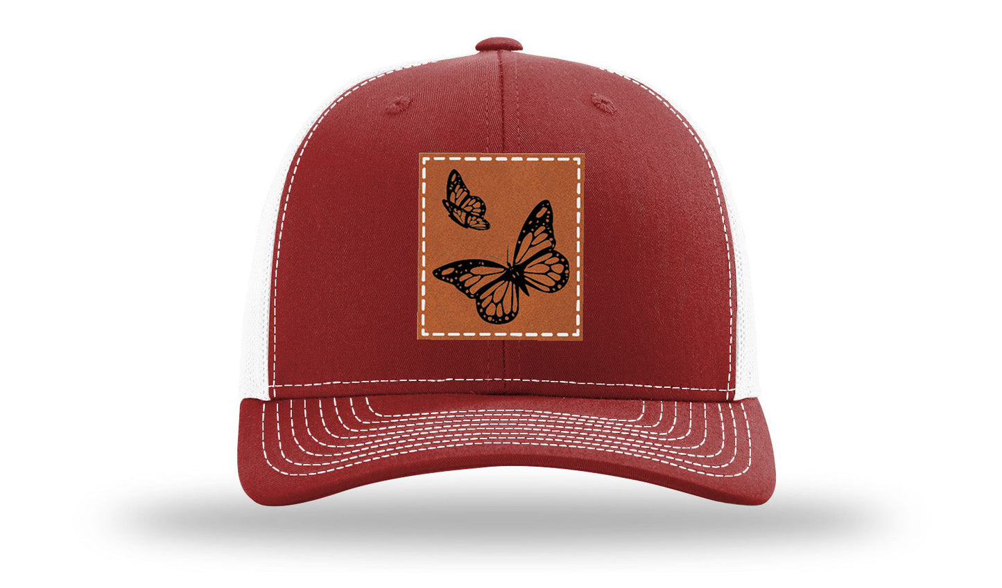 Butterflies Leather Patch Richardson 112 Hat