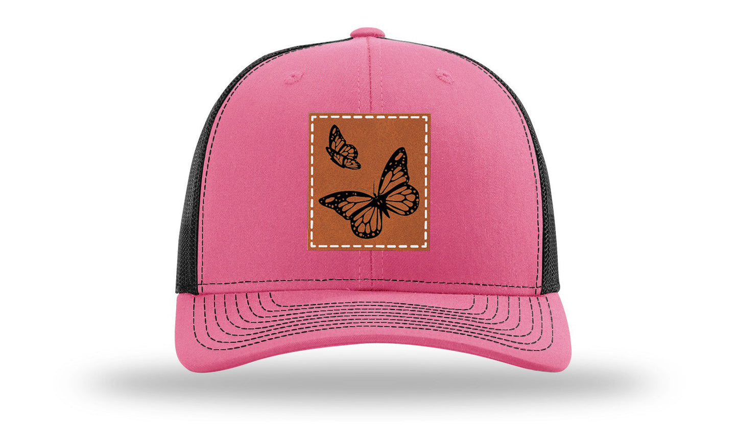 Butterflies Leather Patch Richardson 112 Hat
