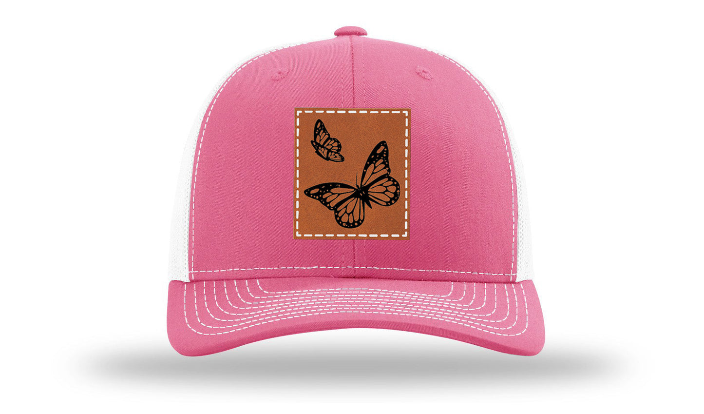 Butterflies Leather Patch Richardson 112 Hat