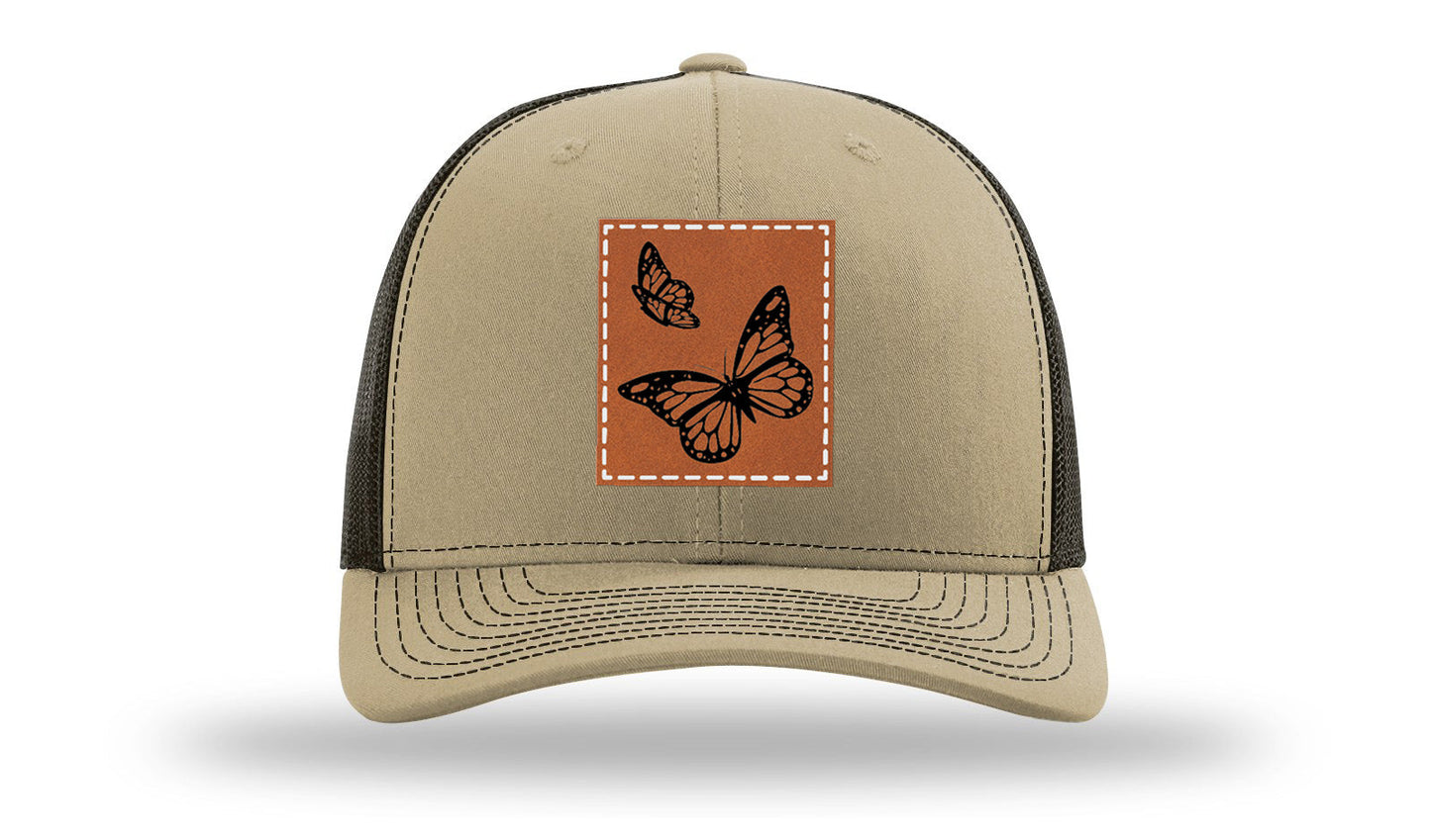 Butterflies Leather Patch Richardson 112 Hat