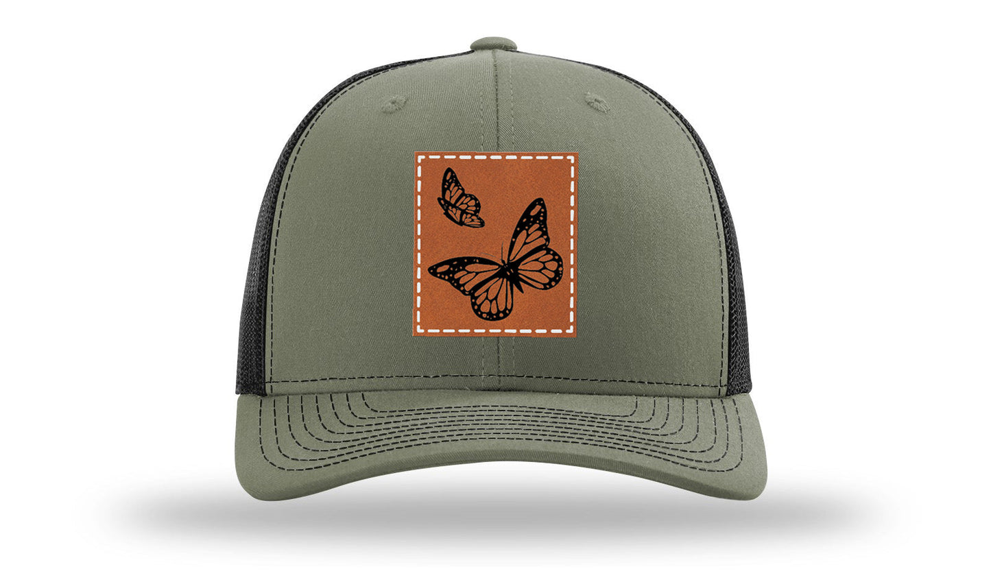 Butterflies Leather Patch Richardson 112 Hat