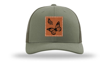 Butterflies Leather Patch Richardson 112 Hat
