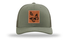 Load image into Gallery viewer, Butterflies Leather Patch Richardson 112 Hat
