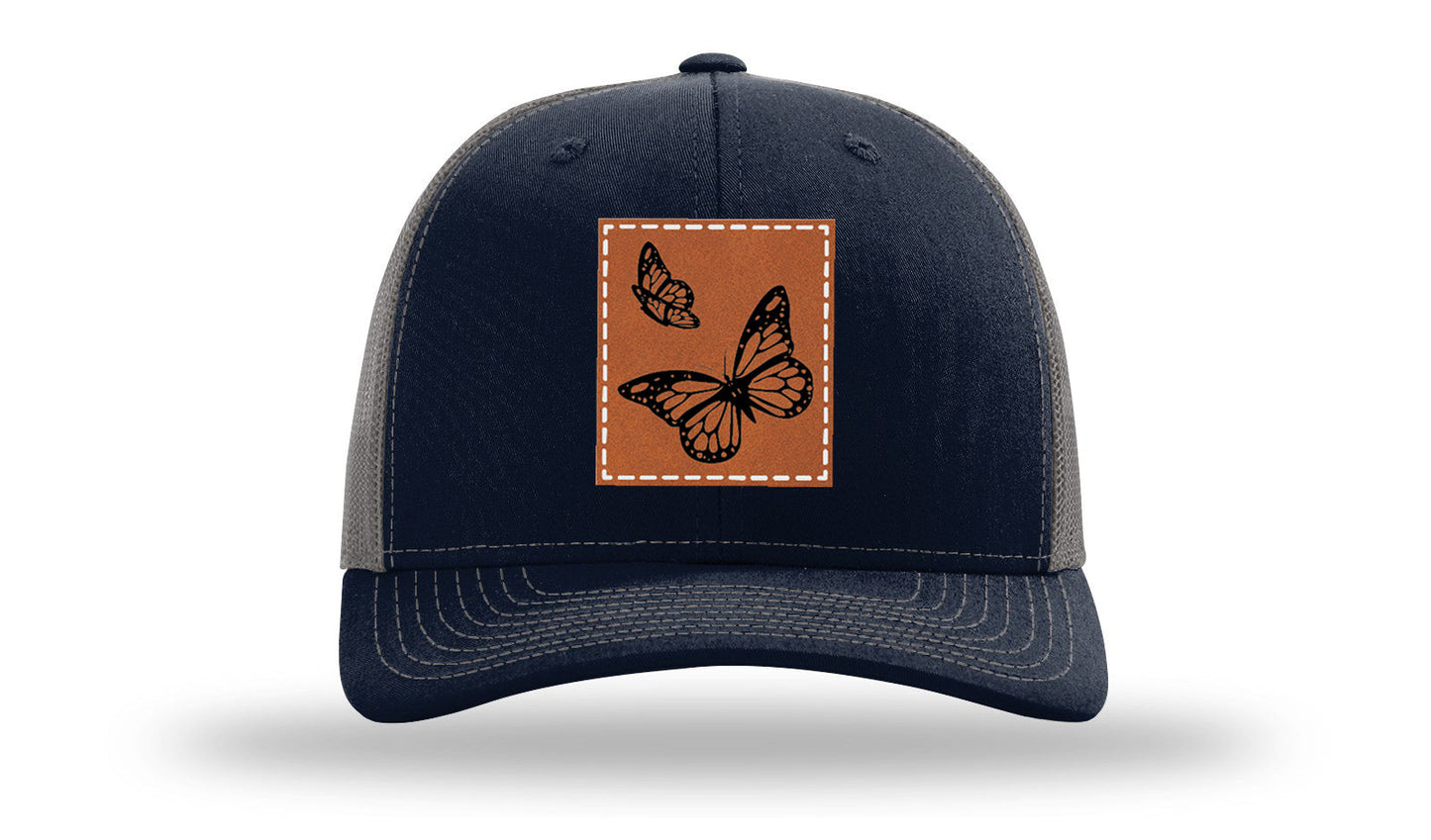Butterflies Leather Patch Richardson 112 Hat