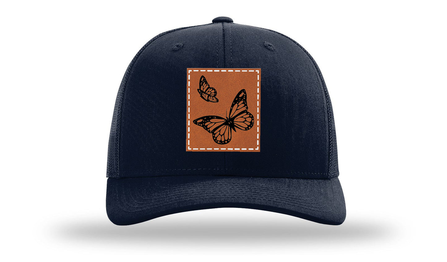 Butterflies Leather Patch Richardson 112 Hat