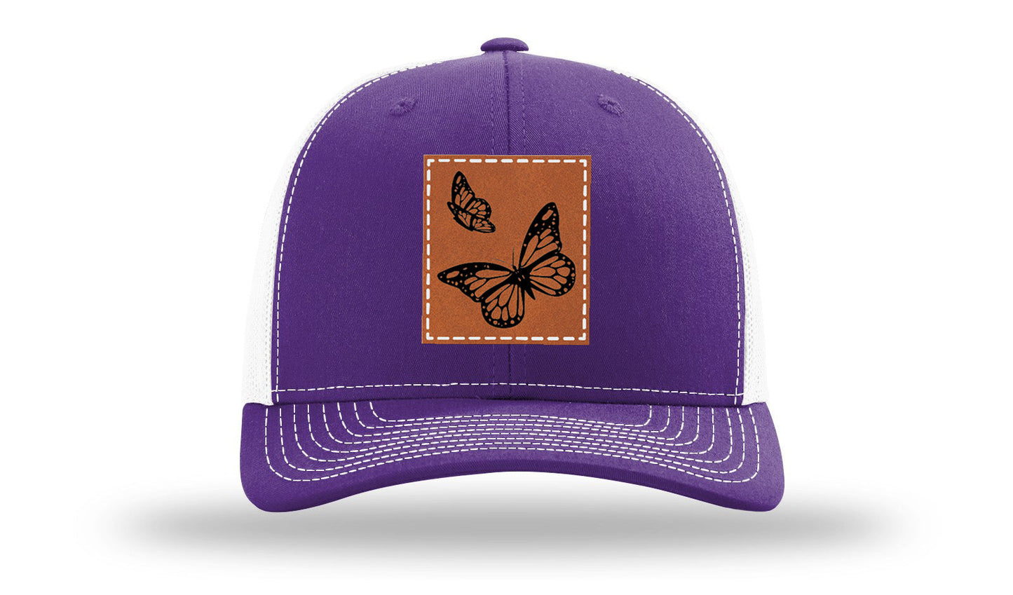 Butterflies Leather Patch Richardson 112 Hat