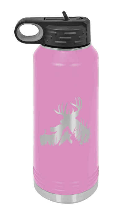 Buck & Doe - 32oz Water Bottle Laser Engraved- Light Purple