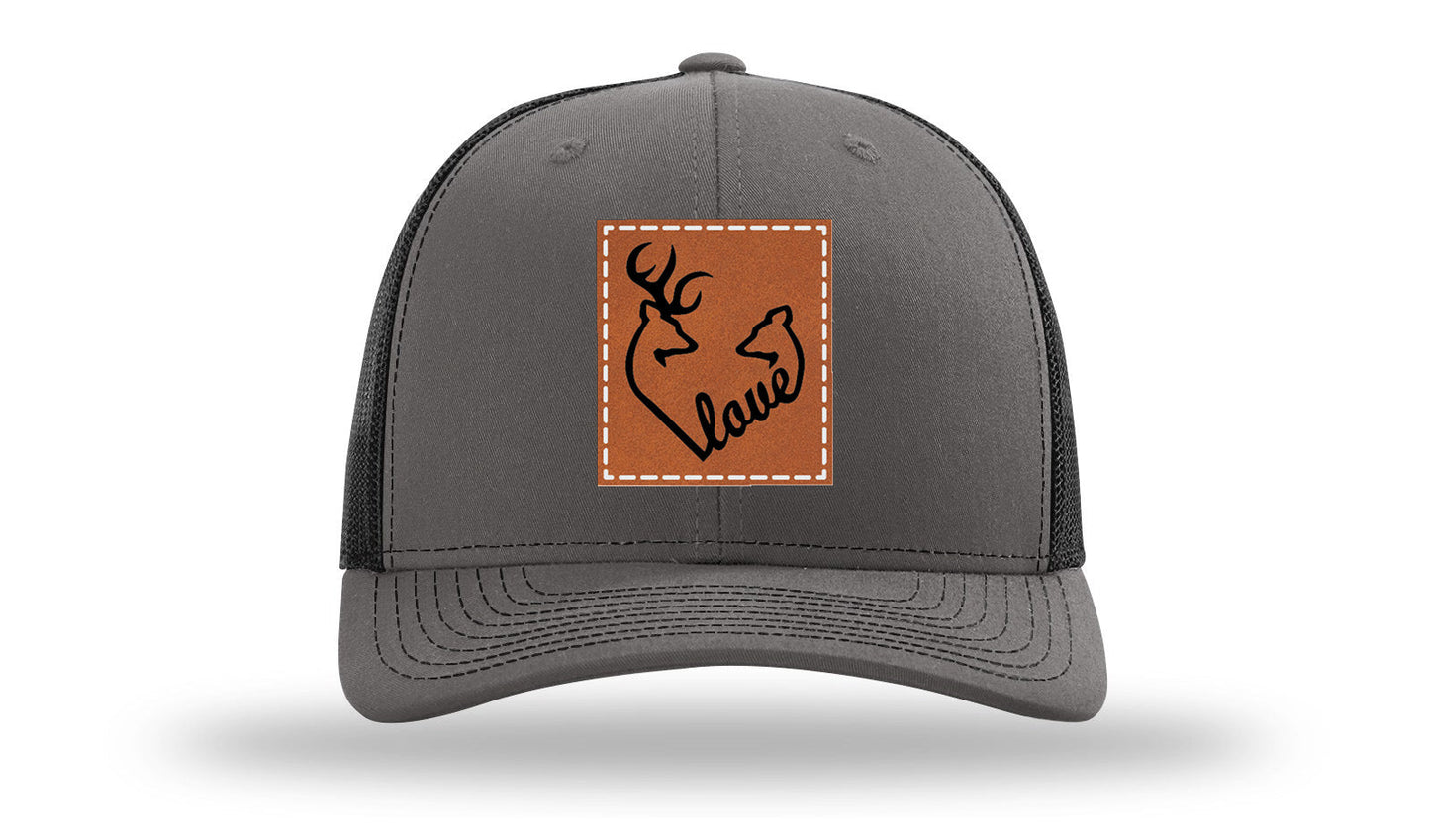 Buck Doe Love Leather Patch Richardson 112 Hat