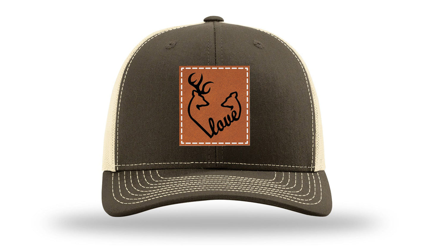 Buck Doe Love Leather Patch Richardson 112 Hat