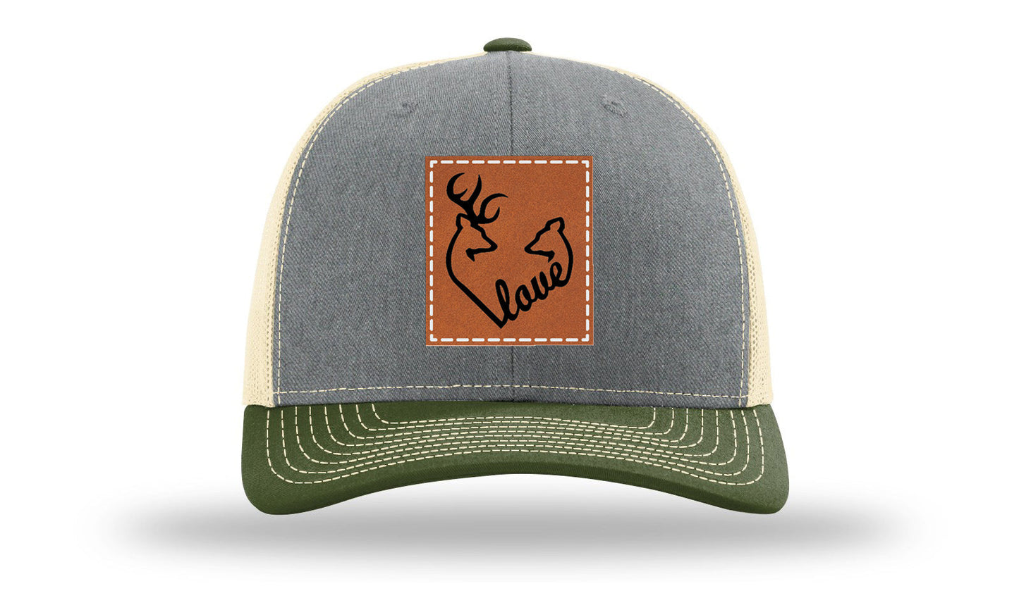Buck Doe Love Leather Patch Richardson 112 Hat