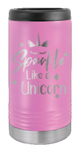 Load image into Gallery viewer, Unicorn Laser Engraved Slim Can Insulated Koosie
