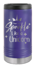 Load image into Gallery viewer, Unicorn Laser Engraved Slim Can Insulated Koosie
