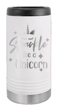 Load image into Gallery viewer, Unicorn Laser Engraved Slim Can Insulated Koosie
