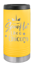 Load image into Gallery viewer, Unicorn Laser Engraved Slim Can Insulated Koosie
