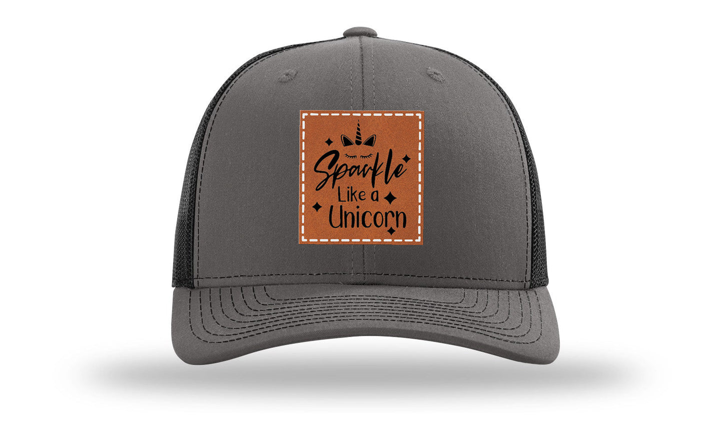 Sparkle Like A Unicorn Leather Patch Richardson 112 Hat
