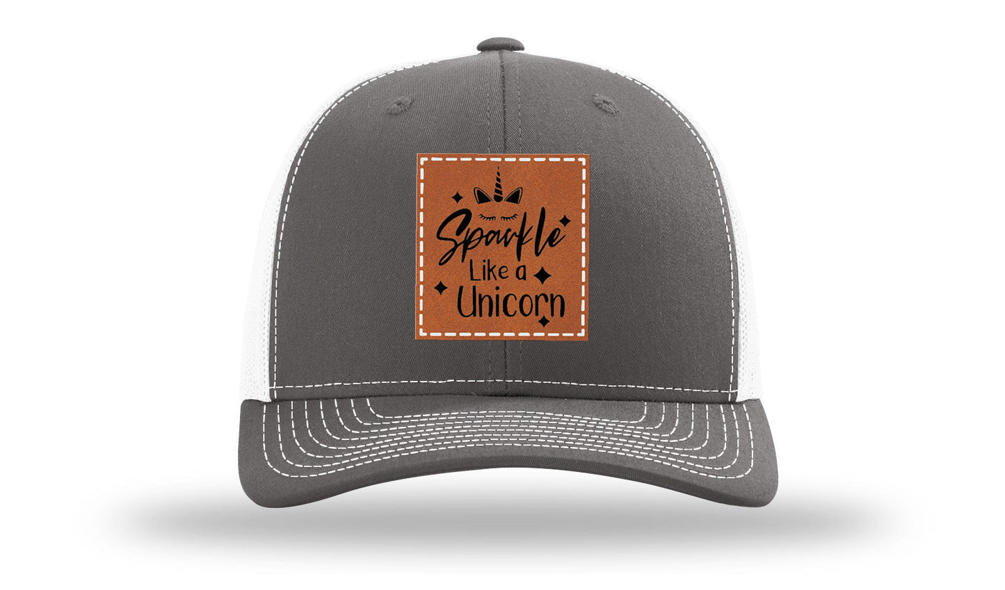 Sparkle Like A Unicorn Leather Patch Richardson 112 Hat