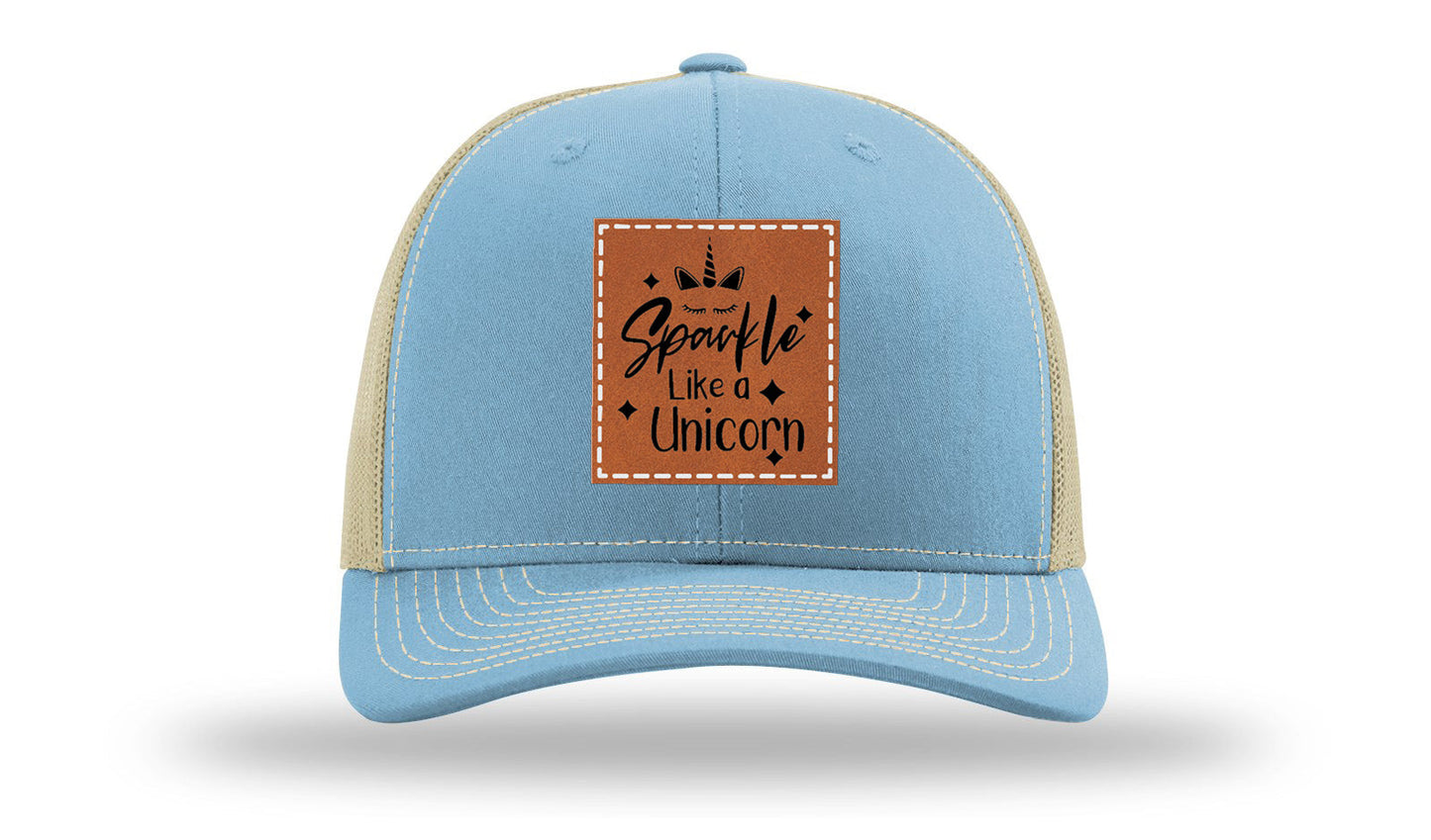 Sparkle Like A Unicorn Leather Patch Richardson 112 Hat