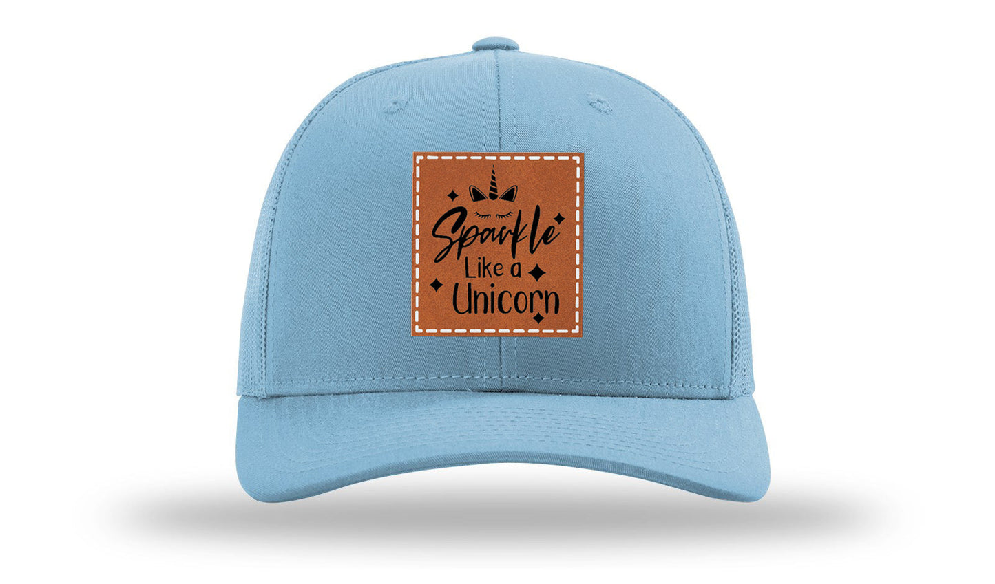 Sparkle Like A Unicorn Leather Patch Richardson 112 Hat