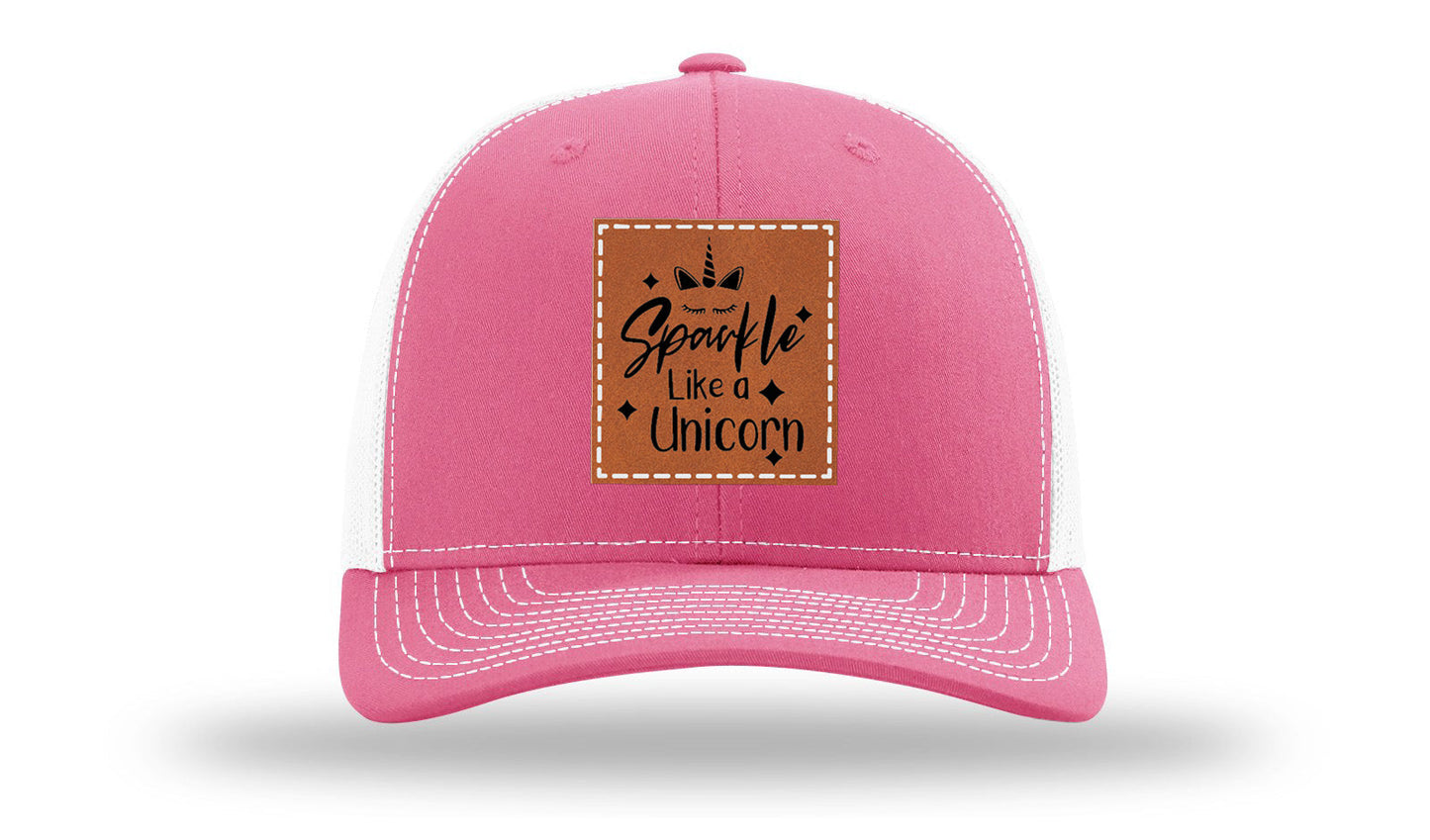 Sparkle Like A Unicorn Leather Patch Richardson 112 Hat