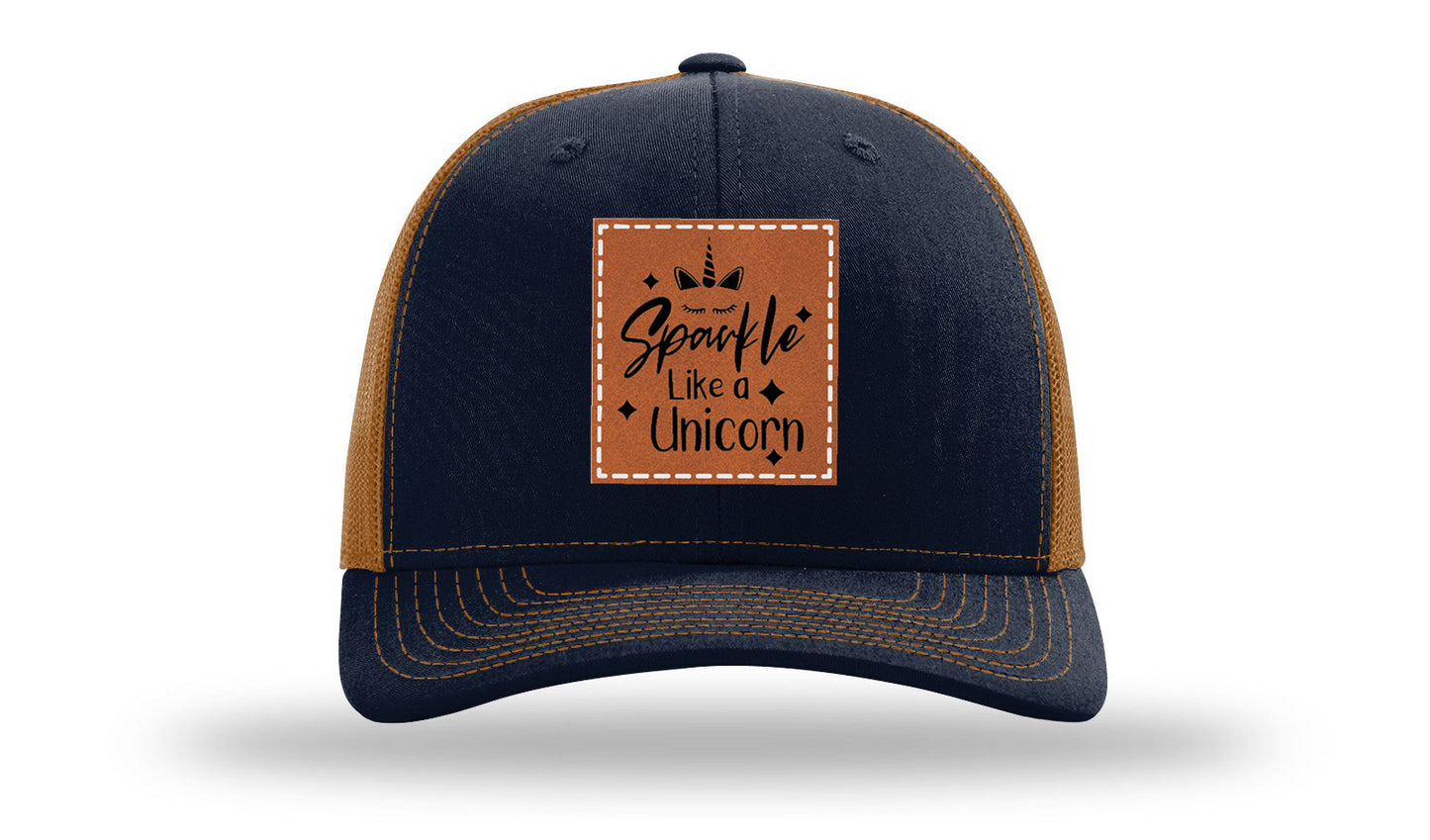 Sparkle Like A Unicorn Leather Patch Richardson 112 Hat