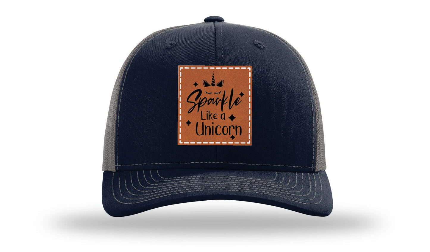 Sparkle Like A Unicorn Leather Patch Richardson 112 Hat