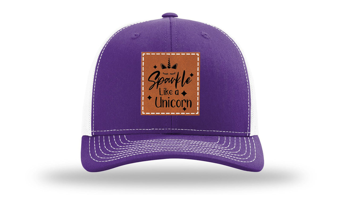 Sparkle Like A Unicorn Leather Patch Richardson 112 Hat