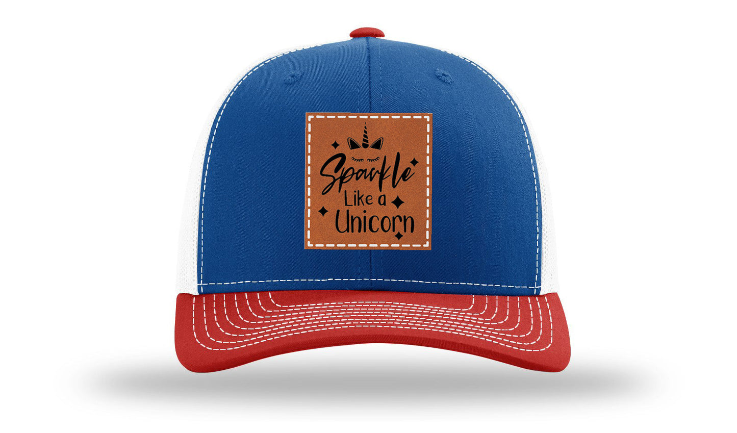 Sparkle Like A Unicorn Leather Patch Richardson 112 Hat