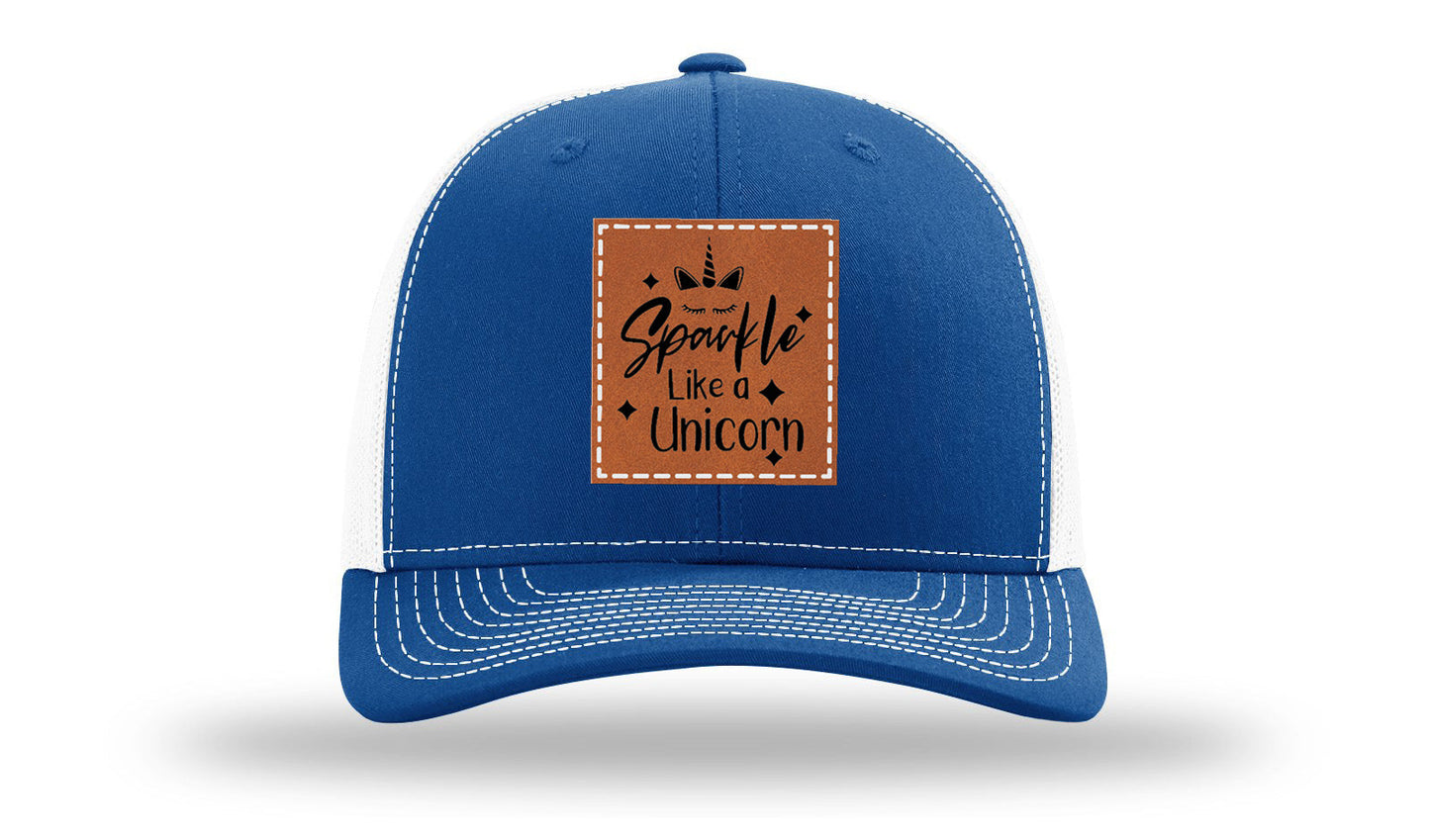 Sparkle Like A Unicorn Leather Patch Richardson 112 Hat