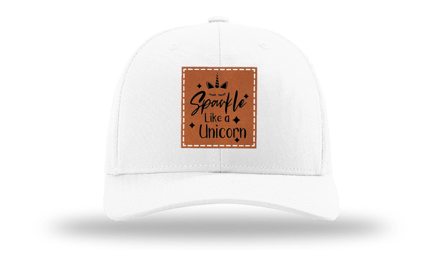 Sparkle Like A Unicorn Leather Patch Richardson 112 Hat