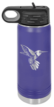 Load image into Gallery viewer, Hummingbird Laser Engraved Water Bottle
