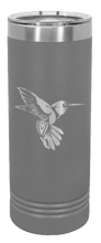 Load image into Gallery viewer, Hummingbird Engraved Skinny Tumbler (Etched)
