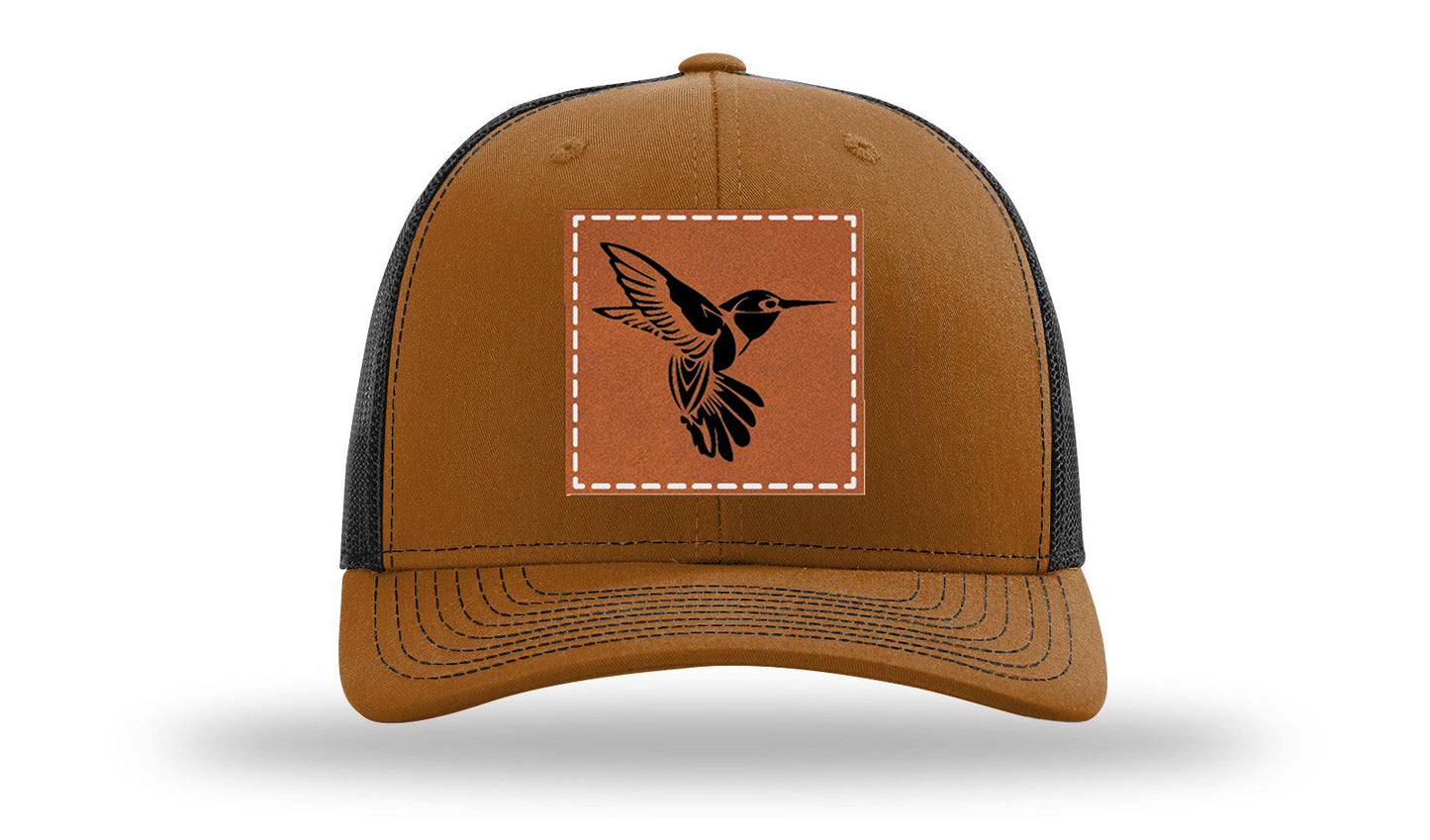 Hummingbird Leather Patch Richardson 112 Hat