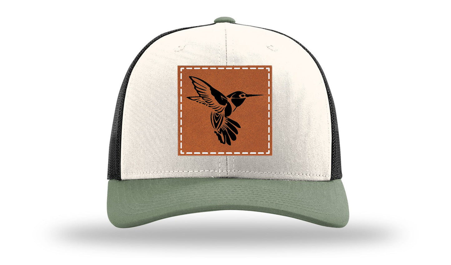 Hummingbird Leather Patch Richardson 112 Hat