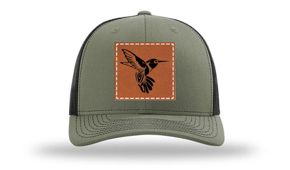 Hummingbird Leather Patch Richardson 112 Hat