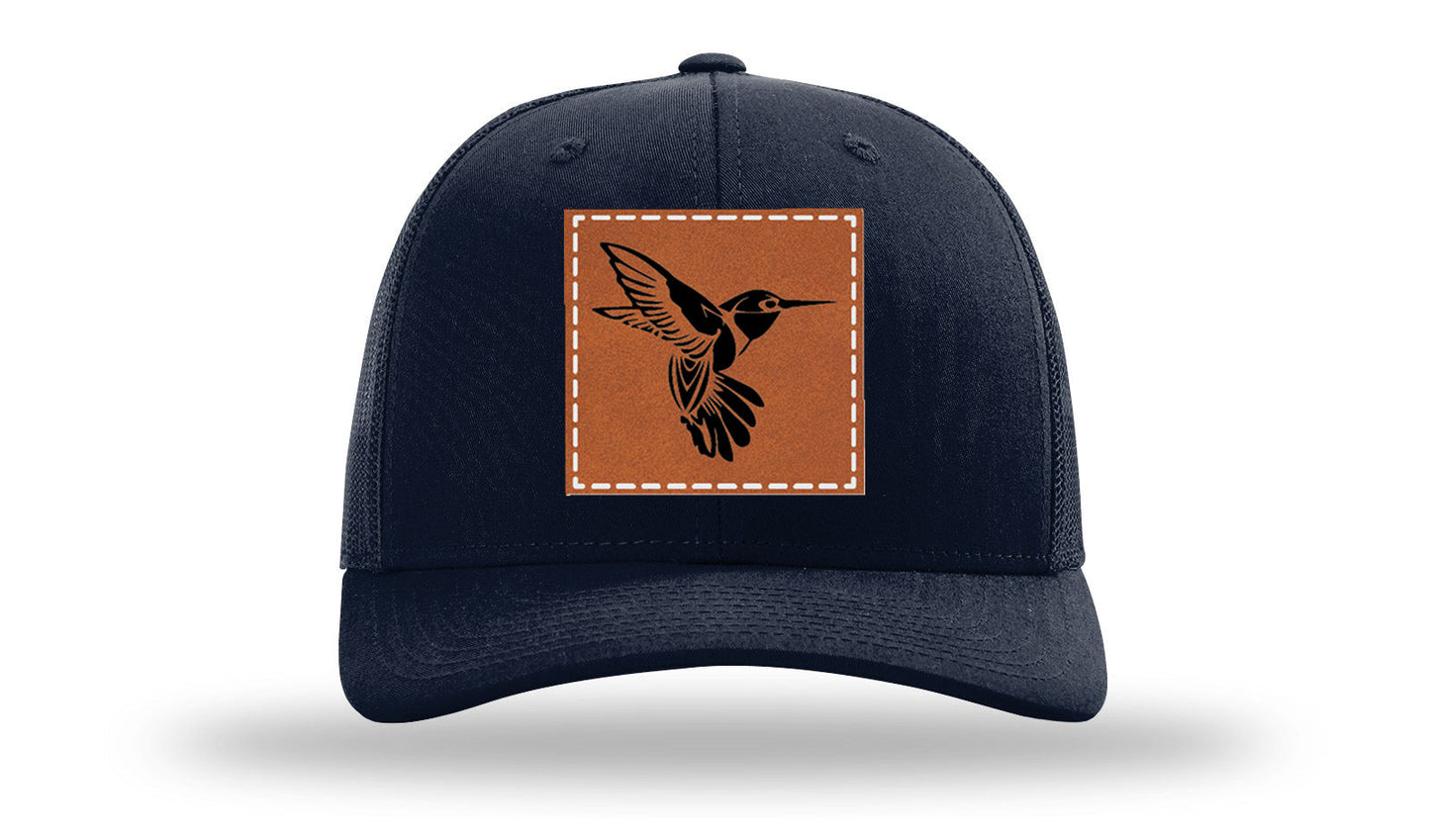 Hummingbird Leather Patch Richardson 112 Hat