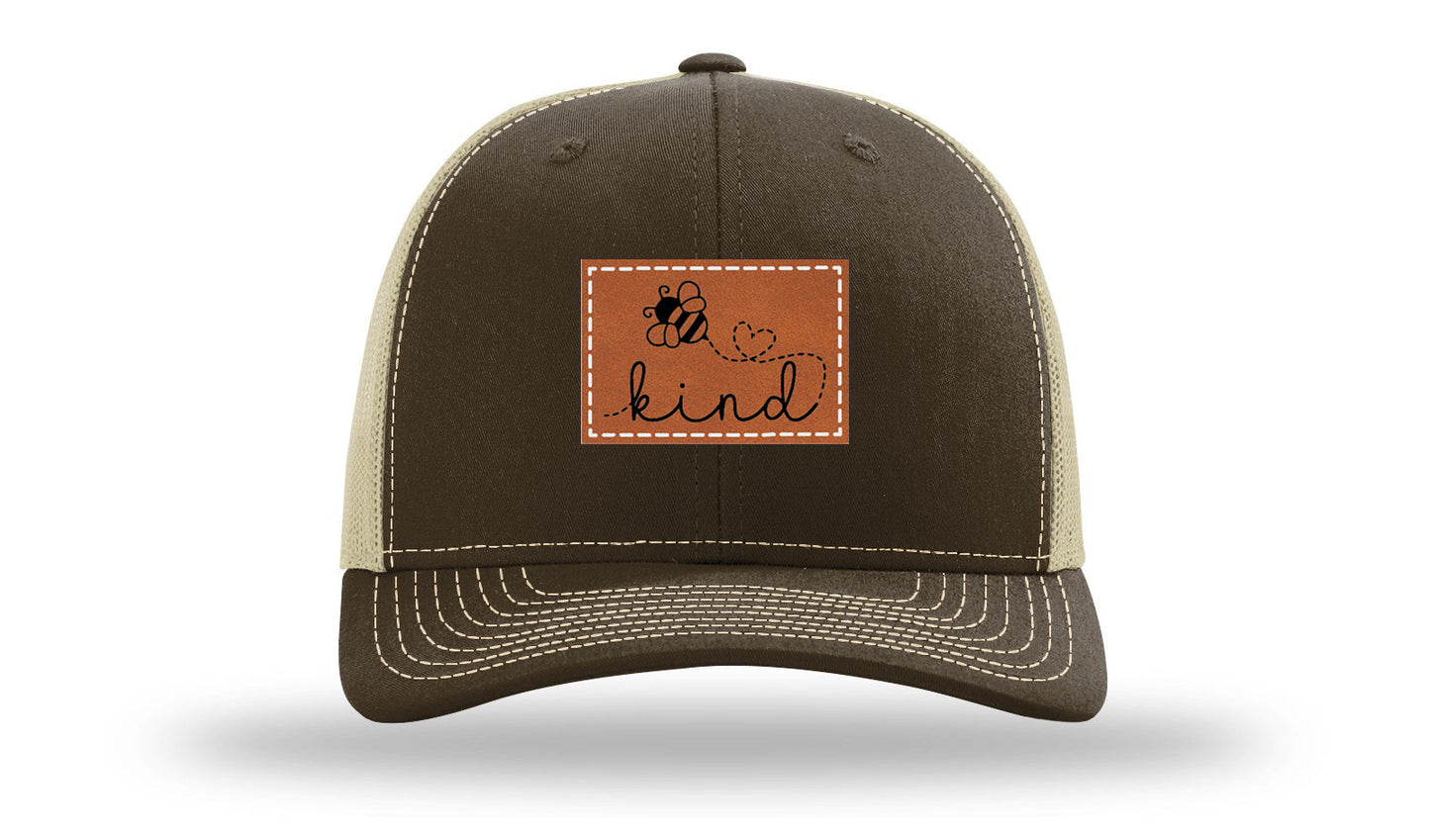 Bee Kind Leather Patch Richardson 112 Hat