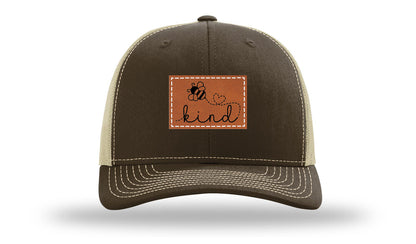Bee Kind Leather Patch Richardson 112 Hat