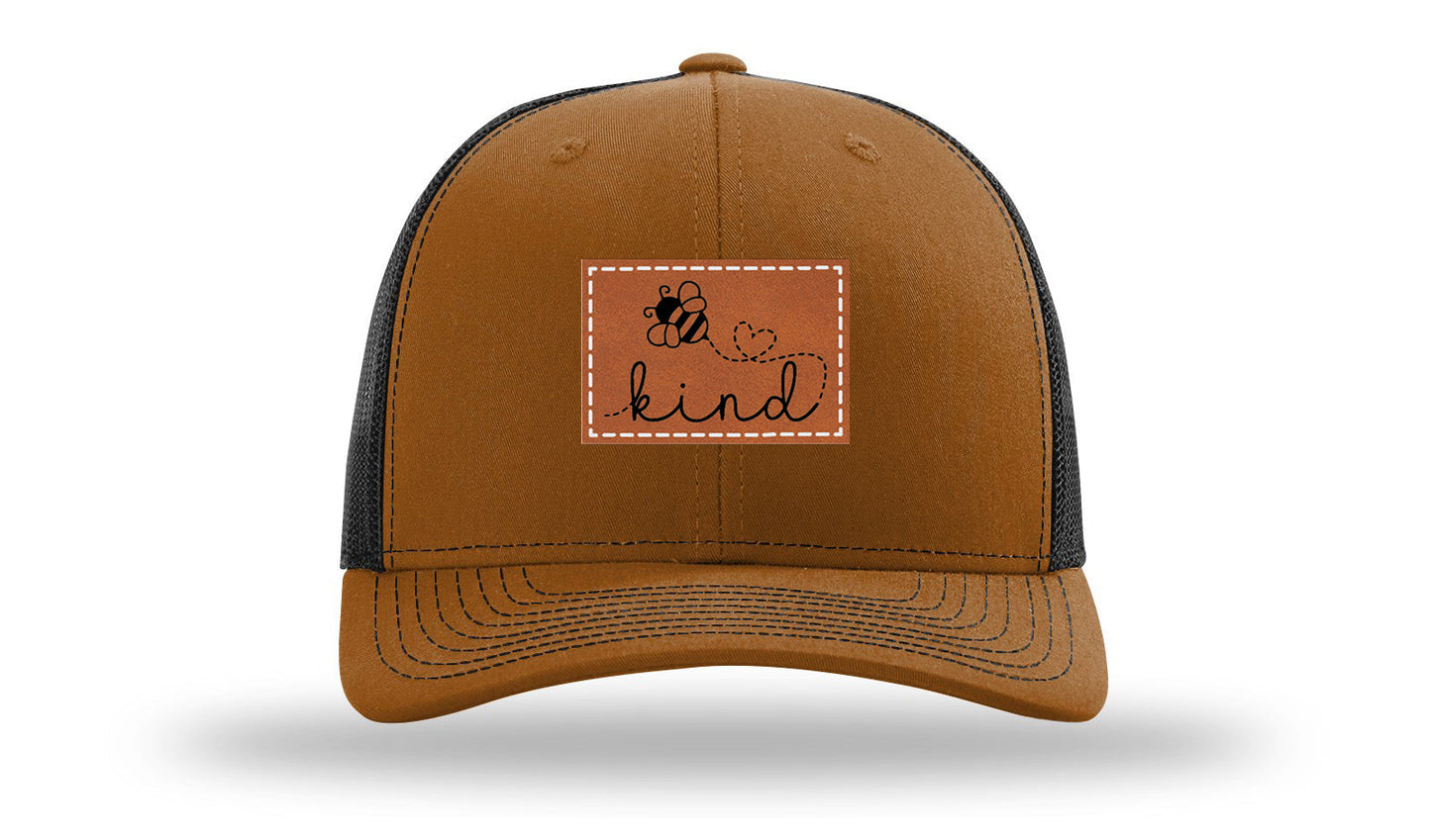 Bee Kind Leather Patch Richardson 112 Hat