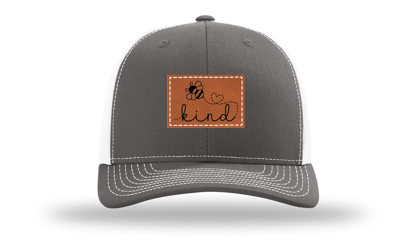 Bee Kind Leather Patch Richardson 112 Hat