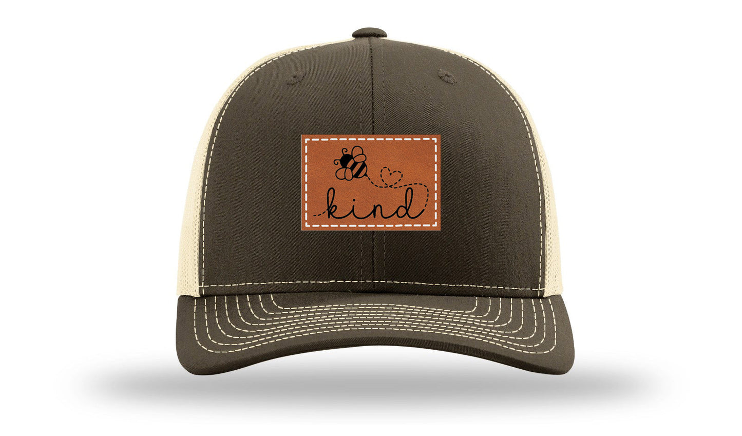 Bee Kind Leather Patch Richardson 112 Hat