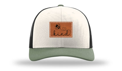 Bee Kind Leather Patch Richardson 112 Hat