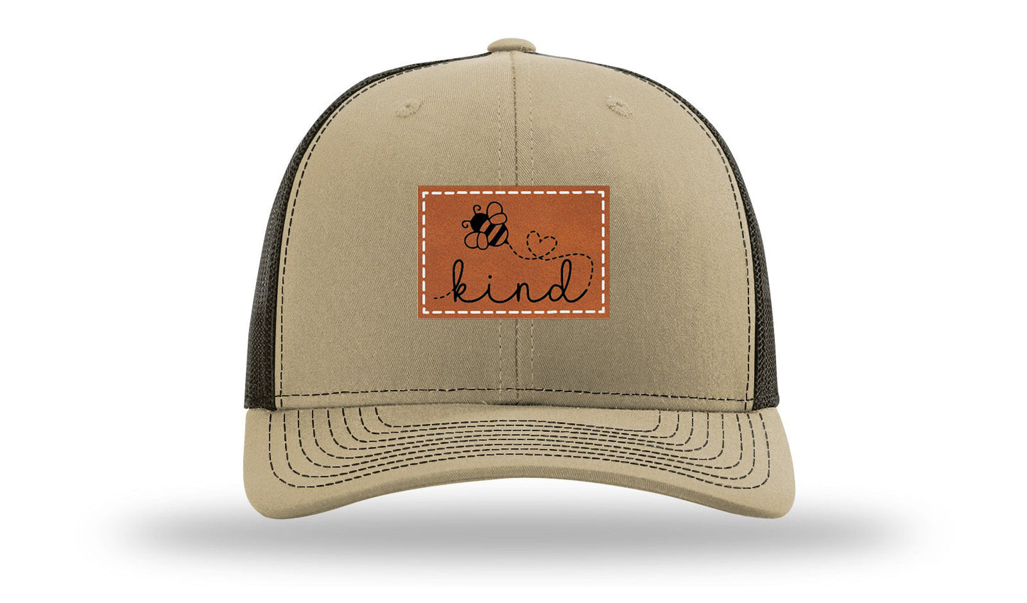 Bee Kind Leather Patch Richardson 112 Hat