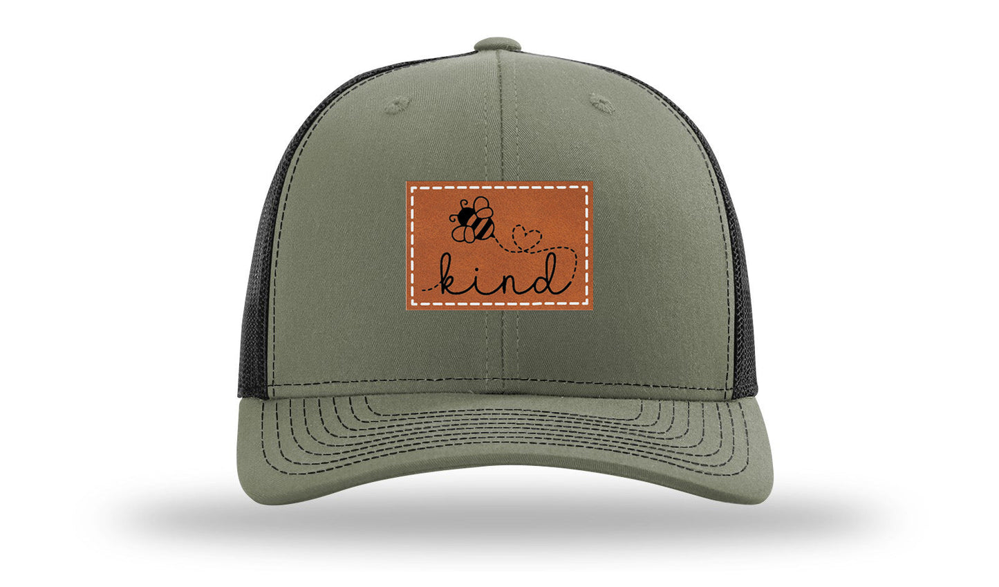 Bee Kind Leather Patch Richardson 112 Hat