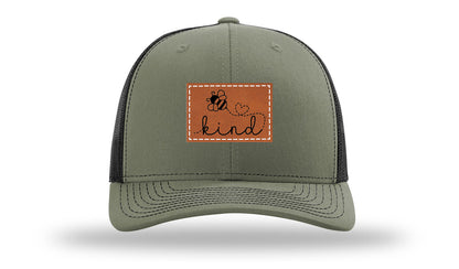 Bee Kind Leather Patch Richardson 112 Hat