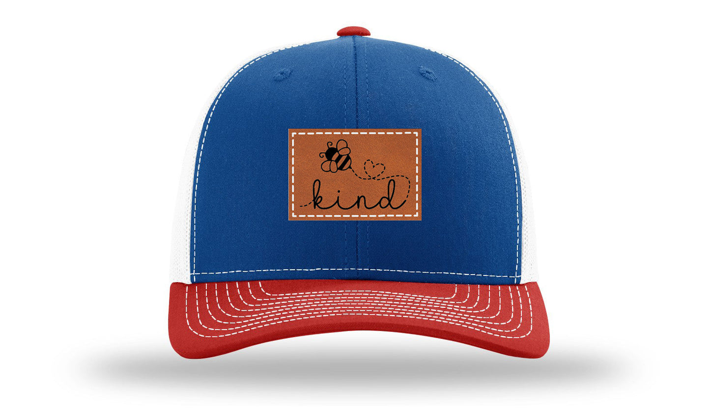 Bee Kind Leather Patch Richardson 112 Hat