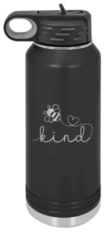 Bee Kind - 32oz Water Bottle Laser Engraved- Black