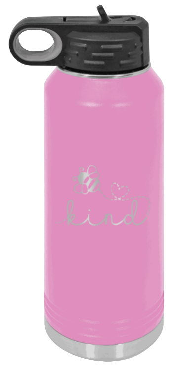 Bee Kind - 32oz Water Bottle Laser Engraved- Light Purple