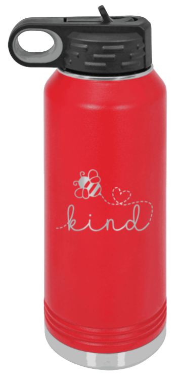 Bee Kind - 32oz Water Bottle Laser Engraved- Red