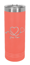 Load image into Gallery viewer, Stethoscope Heart with Name Laser Engraved Skinny Tumbler (Etched)
