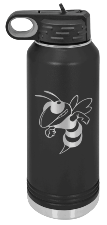Hornet - 32oz Water Bottle Laser Engraved- Black